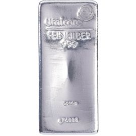 Lingot Argent 5 Kilos - Pur à 999,99% - Certificat d'Authenticité