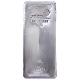 Lingot Argent 15 Kilos - Pur à 999,99% - Certificat d'Authenticité