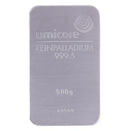 Lingot Palladium 500g - Pur à 999,99% - Certificat d'Authenticité