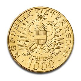 1000 Schilling Or Babenberger - 12,15 g - Autriche