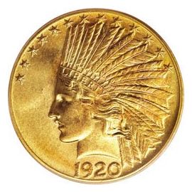 10 Dollars US Eagle Tête Indien Or - 16,72g - USA