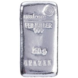 Lingot Argent 250g - Pur à 999,99% - Certificat d'Authenticité