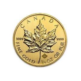Maple Leaf en Or - 7,78 g (1/4 Oz) - Canada Face