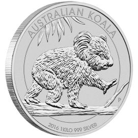 Koala en Argent - 1Kg - Australie Face