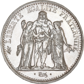 10 Francs Hercule - Argent - 1974 à 1980