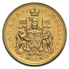 20 Dollars Centenaire de la Constitution Canadienne en Or - 16,44 g - Canada Face