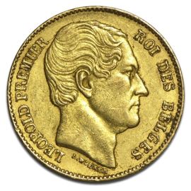 20 Franc Leopold I Belgique en Or - 5,81 g - Belgique Face