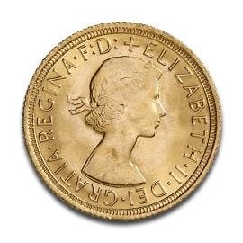 Souverain Elisabeth II Pièce d'or en Or - 7,32 g - Royaume-Uni Face