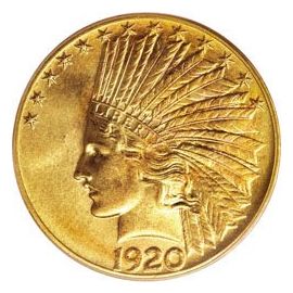 10 Dollars US Eagle Tête Indien Or - 16,72g - USA