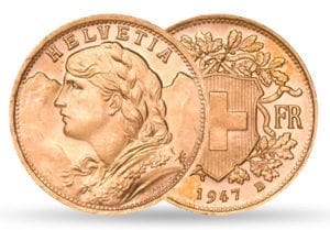 Croix Suisse Or - 20 Francs Suisse Or