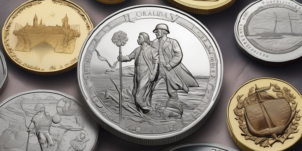 commemorative coins with historical events illustrations