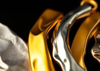 Glanzende metalen die niet oxideren.