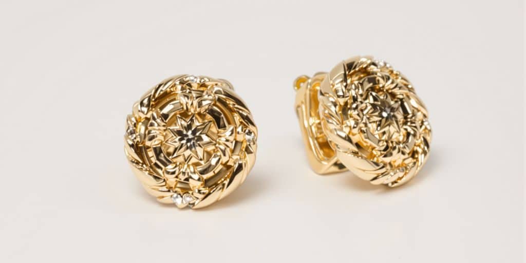 Anciennes superbes boucles d'oreilles clips fils d'argent