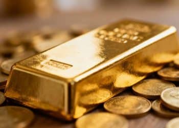 Lingots d'or et pièces d'investissement.