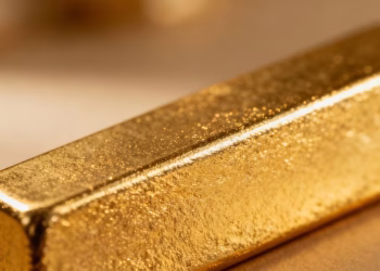 Lingot d'or brillant
