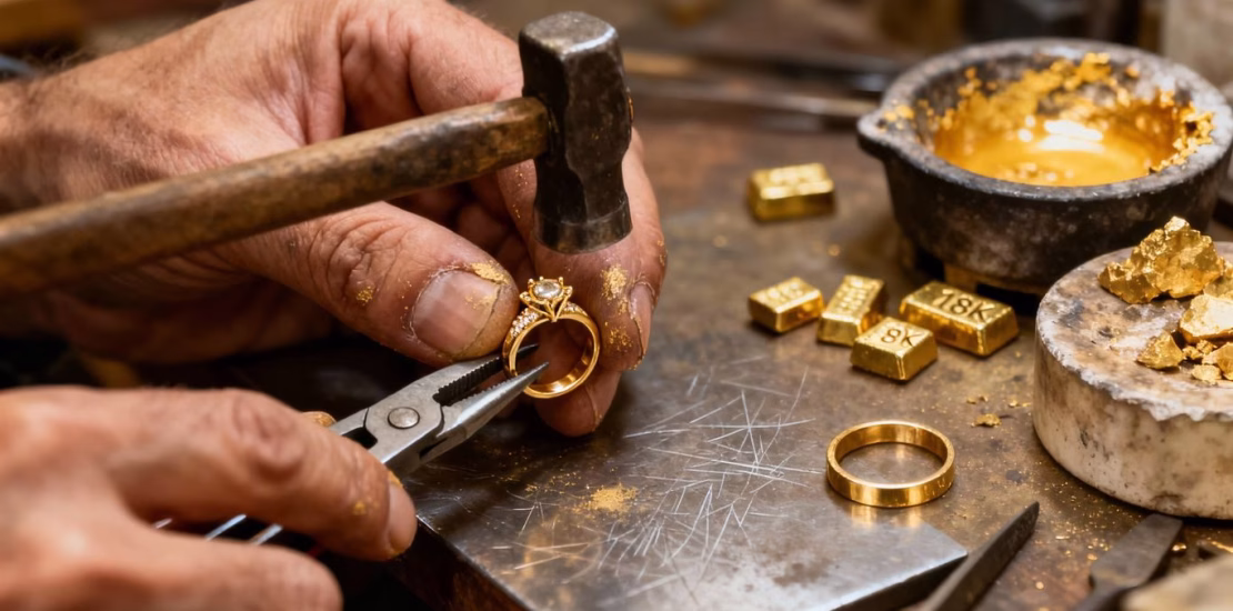 Fabrication d'un bijou en or sur mesure