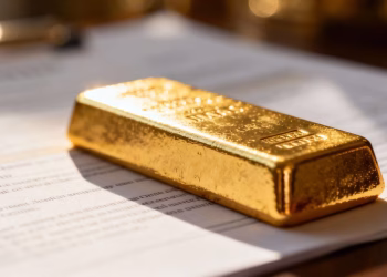 Barre d'or sur un document, planification successorale.