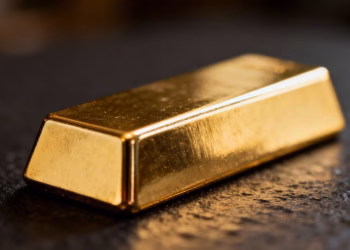 Barre d'or comme garantie de prêt.