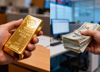 Or physique contre papier monnaie, choix d'investissement.