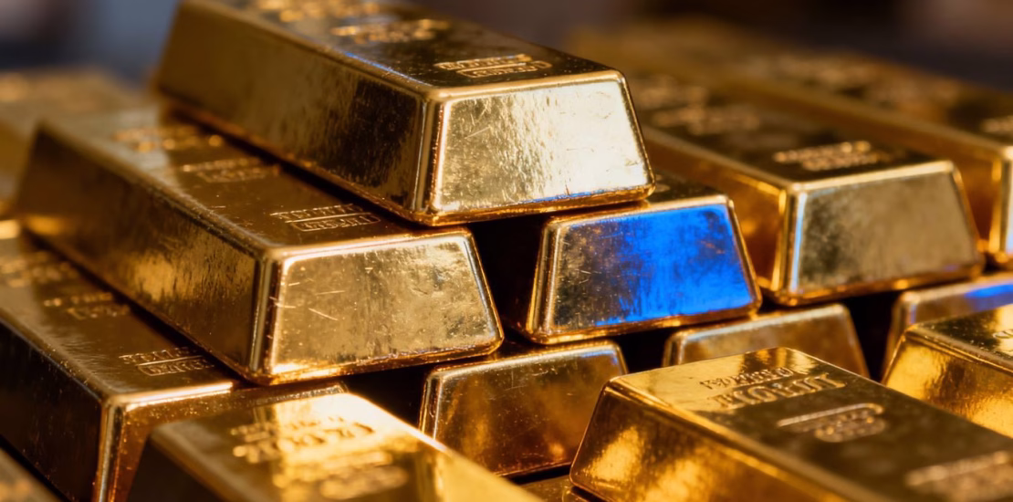 Lingots d'or de différents poids standard