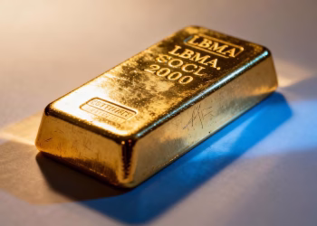 Barre d'or certifiée LBMA brillante
