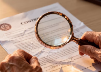 Loupe sur un contrat d'assurance.