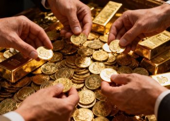 Partage d'un héritage d'or entre plusieurs personnes.
