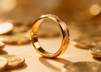 Bague en or pour un mariage en période d'inflation.