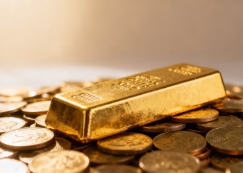 Barre d'or et pièces d'or pour l'investissement.