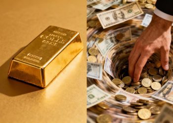 Or physique et argent liquide, sécurité et gains financiers.