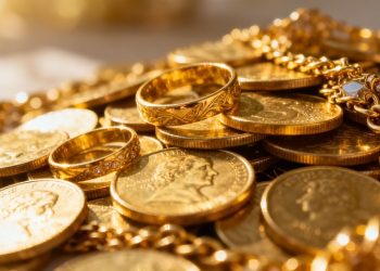 Pièce d'or et bijoux en or