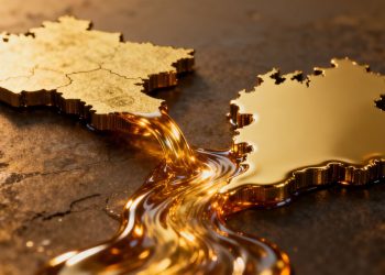 Flux d'or entre les pays, tendance économique