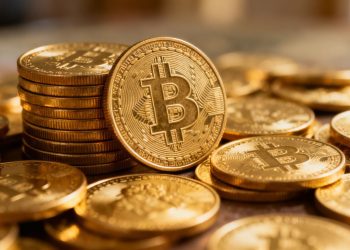 Pièces d'or d'investissement empilées et brillantes.