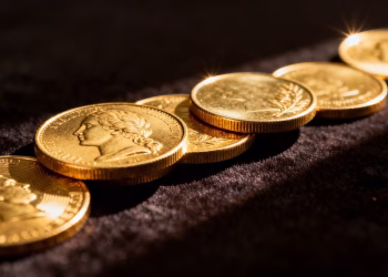Pièces d'or de collection brillantes et variées.
