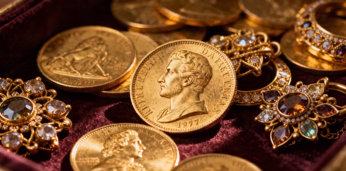 Pièces d'or et bijoux de collection à Lyon.