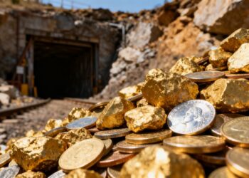 Actions Barrick Gold : lingots d'or et mine