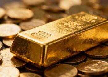 Lingot d'or et pièces d'or