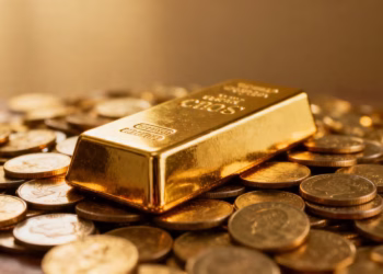 Barre d'or et pièces d'or pour l'investissement.