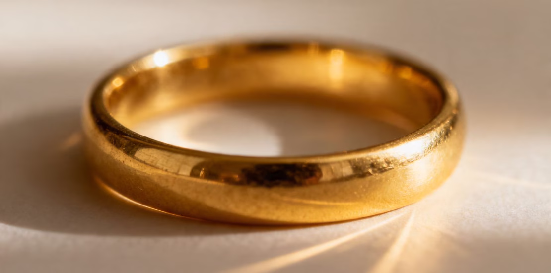 Bague en or 18 carats brillante et luxueuse