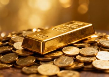 Lingot d'or et pièces d'or