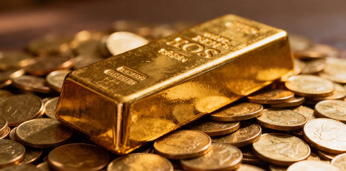 Lingots d'or et pièces d'or