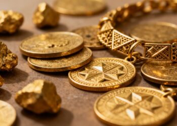 Pièces d'or et bijoux de collection à Paris.