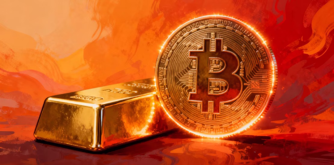 Or et Bitcoin, symboles d'investissement face à l'inflation.