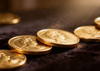 Pièces d'or de collection brillantes et variées.