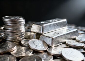 Pièces et lingots d'argent pour la spéculation.