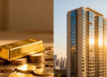 Or et immobilier, symboles d'investissement face à l'inflation.