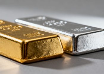 Barres d'or et de platine côte à côte.