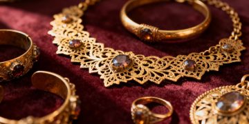 Joyas antiguas de oro de 18 quilates, fotografiadas y con todo detalle.