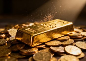 Barre d'or et pièces d'or pour l'investissement.
