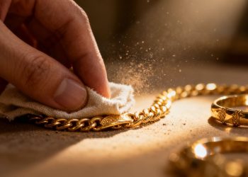 Maintenir l'éclat de vos bijoux en or à la maison.